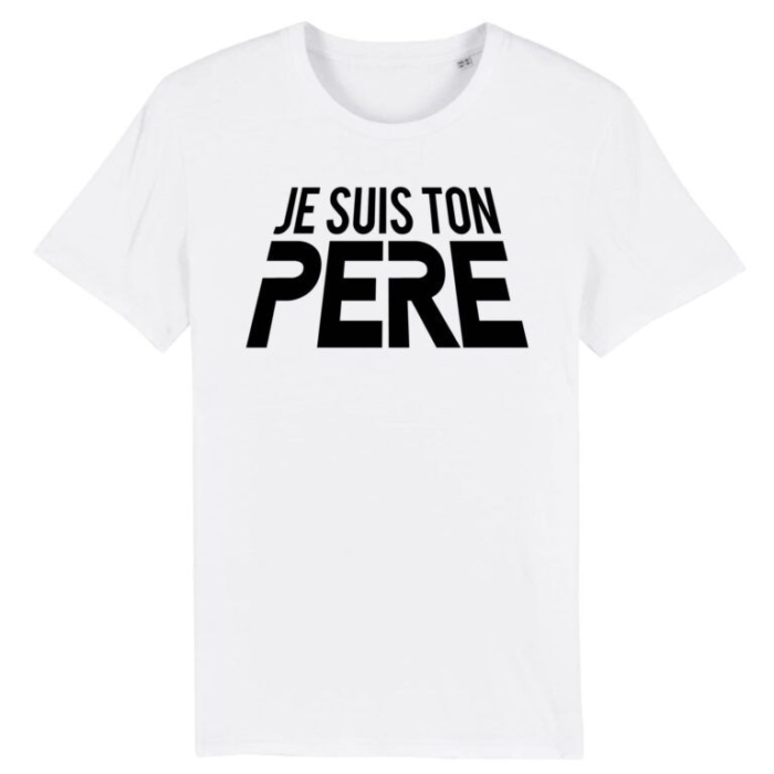 T-shirt Je suis ton Père blanc