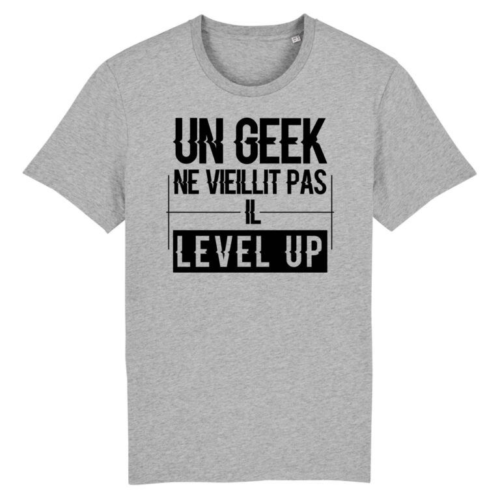T-shirt Un Geek gris